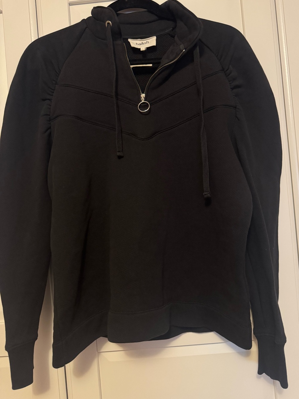 Ba&sh Black Sweater Quarter zip Small - Picture 2 of 6